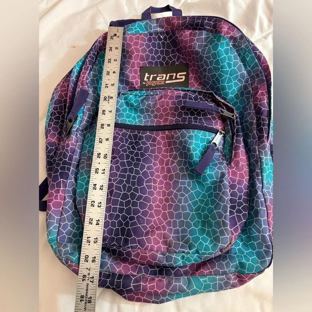 Trans Jansport Purple Blue Teal Mermaid Backpack